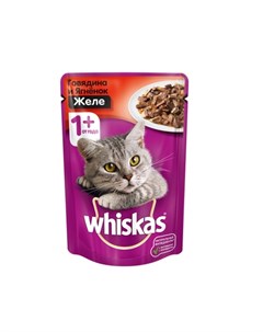 Влажный корм для кошек желе с говядиной и ягненком 28 85г Whiskas