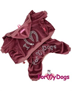 ForMyDogs Костюм для собак велюровый лиловый 16 Одежда для собак