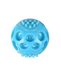 Игрушка для собак Мяч из термопластичной резины синий 7см Flamingo