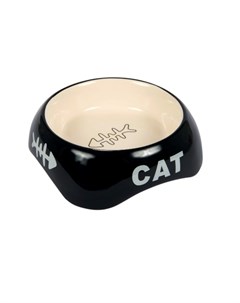 Миска для кошек керамическая с рисунком рыбная косточка 0 2л 13см 0 2 л Trixie