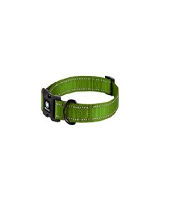 WANDERER Ошейник для собак со светоотражающей строчкой размер S 25 35см зеленый Alcott