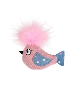 Игрушка для кошек Птичка Винни с пером текстиль 10см Flamingo