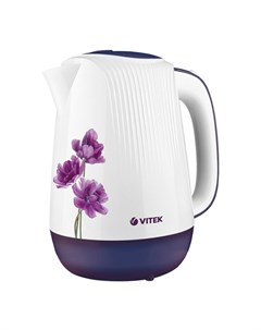 Электрический чайник VT 7061 белый фиолетовый Vitek