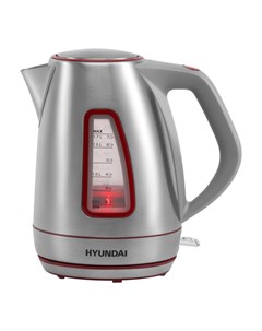 Электрический чайник HYK S3601 серебристый красный Hyundai