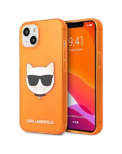 Чехол для телефона TPU FLUO CASE CHOUPETTE S HEAD для iPhone 13 KLHCP13MCHTRO оранжевый Lagerfeld