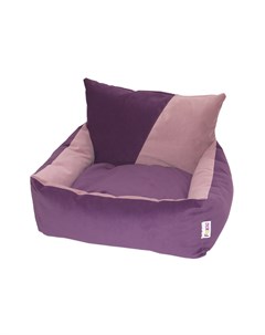 Лежак для животных Colour Double 60х50см с высокой спинкой фиолетовый Foxie