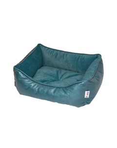 Лежак для животных Leather 52x41х10см изумрудно зеленый Foxie