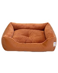 Лежак для животных Leather 52x41х10см оранжевый Foxie
