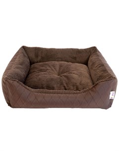Лежак для животных Leather 60х50х18см коричневый Foxie