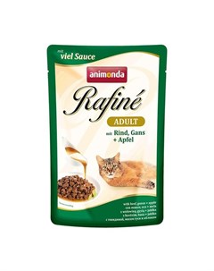 Корм для кошек Rafin Soup коктейль из говядины мяса гуся и яблок конс 100г Animonda