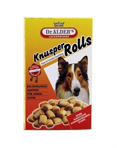 Лакомство для собак Knusper Rolls Хрустящее печенье с мясной начинкой 500г Dr. alder's