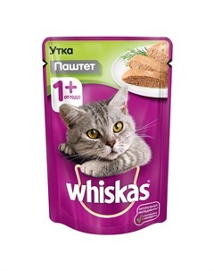 Корм для кошек паштет с уткой конс пауч 85г Whiskas