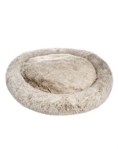 Лежак круглый для собак и кошек средних и крупных пород 114х22 см кофейный Rurri