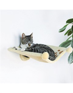 Лежак с креплением на стену для кошек всех размеров 42х41х5 см бежевый Trixie