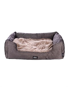 Лежак овальный для собак и кошек средних пород 70х60х19 см кофейный Rurri