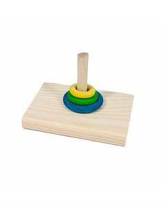 Игрушка для птиц Пирамида с кольцами размер S 8 5x6х1 см Petstandart