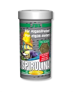 Spirulina Основной корм премиум для растительноядных аквариумных рыб хлопья 250мл 40г Jbl