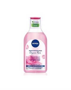 Мицеллярная вода для лица глаз и губ Organic rose бережное очищение 400мл Nivea