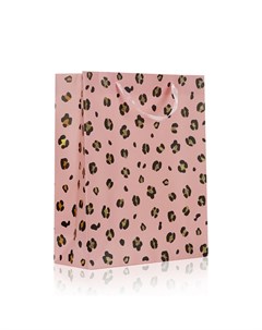 Пакет подарочный Розовый с леопардовыми пятнами 26 32 10см Урра
