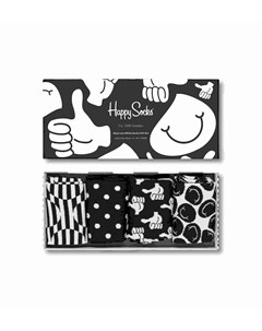 Носки 4 Pack Black White Socks Gift Set XBLW09 9300 Happy socks