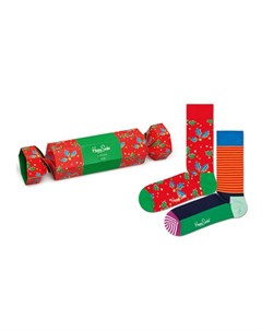 Носки Christmas Cracker Holly Gift Box XHOL02 4300 Happy socks