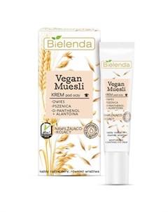 Vegan Muesli Увлажняюший и успокаивающий крем для кожи вокруг глаз Пшеница овёс д пантенол и аллатои Bielenda