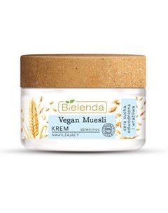 Vegan Muesli Увлажняющий крем Пшеница овёс и кокосовое молоко для лица шеи и декольте 50 мл Bielenda