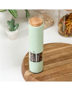 Мельница для специй soft bamboo керамический механизм цвет зелёный Nobrand