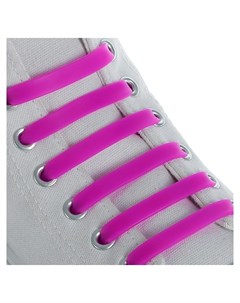 Набор шнурков для обуви 6 шт силиконовые плоские 13 мм 9 см Onlitop