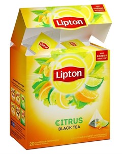 Чай Citrus черный пирамидки 20пак пач Lipton