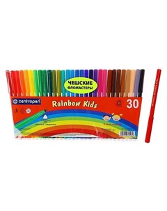 Фломастеры 30 цветов Rainbow Kids линия 1 0 мм Centropen