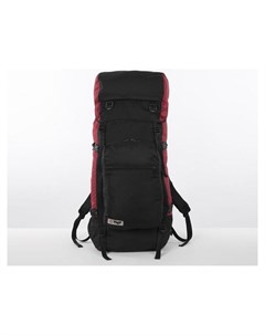Рюкзак туристический 80 л отдел на шнурке наружный карман 2 боковые сетки цвет чёрный вишня Taif