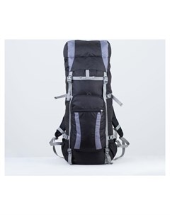 Рюкзак туристический 80 л отдел на шнурке наружный карман 2 боковые сетки цвет чёрный серый Taif