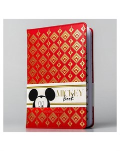 Ежедневник из искусственной кожи А5 с золотым тиснением 64 листа Микки Маус Цвет красный Disney