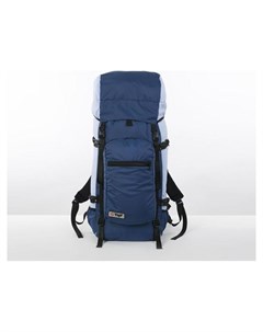 Рюкзак туристический 60 л отдел на шнурке наружный карман 2 боковые сетки цвет серый синий голубой Taif