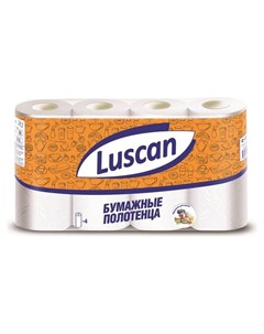 Полотенца бумажные 2 сл с тиснением 4рул уп Luscan
