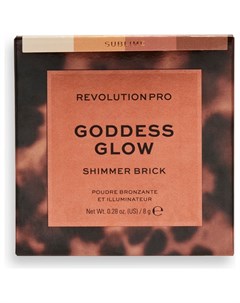 Хайлайтер и бронзер Goddess Glow Shimmer Brick Revolution pro