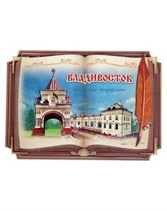 Магнит в форме книги Владивосток николаевские триумфальные ворота Nnb