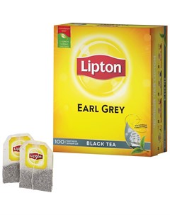 Чай Липтон Earl Grey черный 100 пакетиков с ярлычками по 2 г 67106269 Lipton