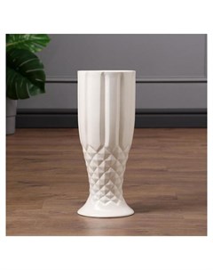 Ваза напольная Чаша белая матовая 42 см керамика Керамика ручной работы