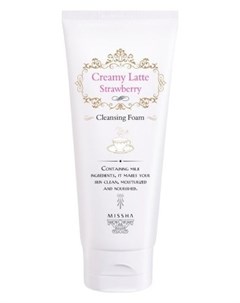 Очищающая пенка для лица Creamy Latte Cleansing Foam Strawberry Missha