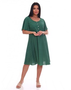 Платье штапельное Анифа зеленое Инсантрик