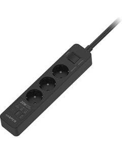 Сетевой фильтр UCH 430 Black PD3 0 с USB зарядкой Harper
