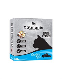 Наполнитель комкующийся Carbon Effect для кошачьего туалета с добавлением активированного угля в кор Catmania