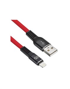 Кабель USB USB A m Lightning m 1 2м чёрный красный Digma