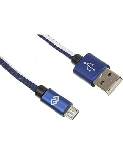 Кабель USB USB A m micro USB B m 0 15м синий Digma