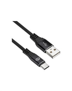 Кабель USB USB A m USB Type C m 1 2м черный чёрный Digma