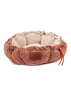 Лежак с матрасом для кошек и собак мелких и средних пород 57 см коричневый Rurri