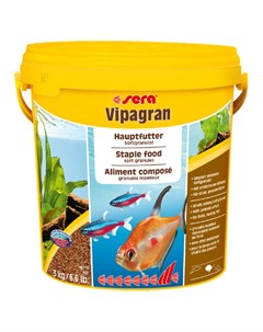 Корм для рыб Vipagran 10 л 3 кг ведро Sera
