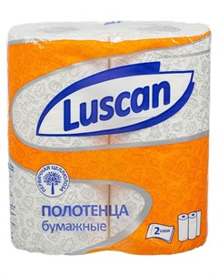 Полотенца бумажные бел цел 17м 2 сл с тиснением 2рул уп Luscan